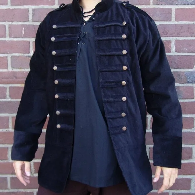 Leonardo Carbone 18th Century Seafarer Coat Black - Image 3