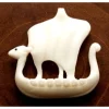 Bone Viking Ship Pendant