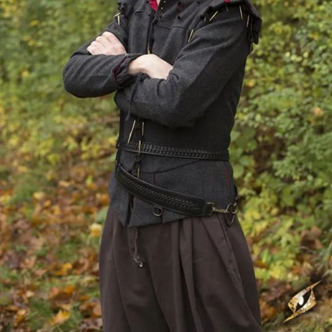 Epic Armoury Braided Sword Belt, Black - Image 2