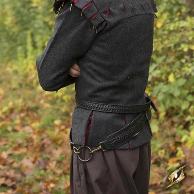 Epic Armoury Braided Sword Belt, Black - Image 3