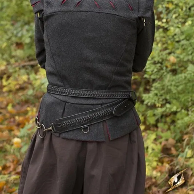 Epic Armoury Braided Sword Belt, Black - Image 4