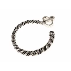 Decorated Slavic Temple Rings, Silvered