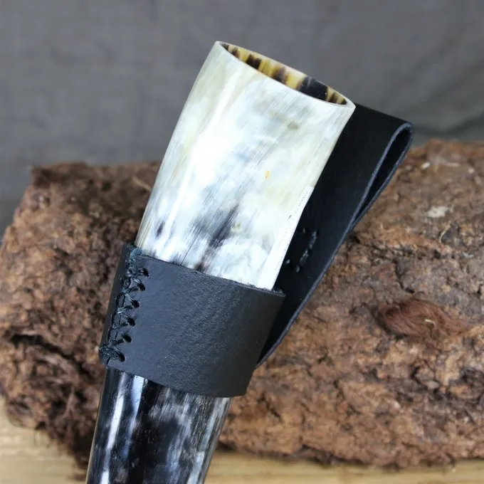 Mytholon Drinking Horn Belt Holder Louis Black - Image 3