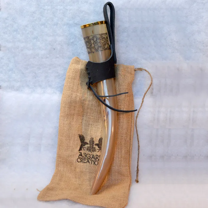 Windlass Steelcrafts Drinking Horn Freya With Leather Holder - Image 3
