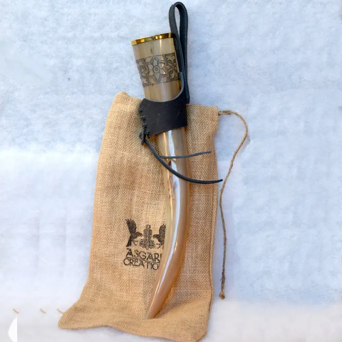 Windlass Steelcrafts Drinking Horn Freya With Leather Holder - Image 4