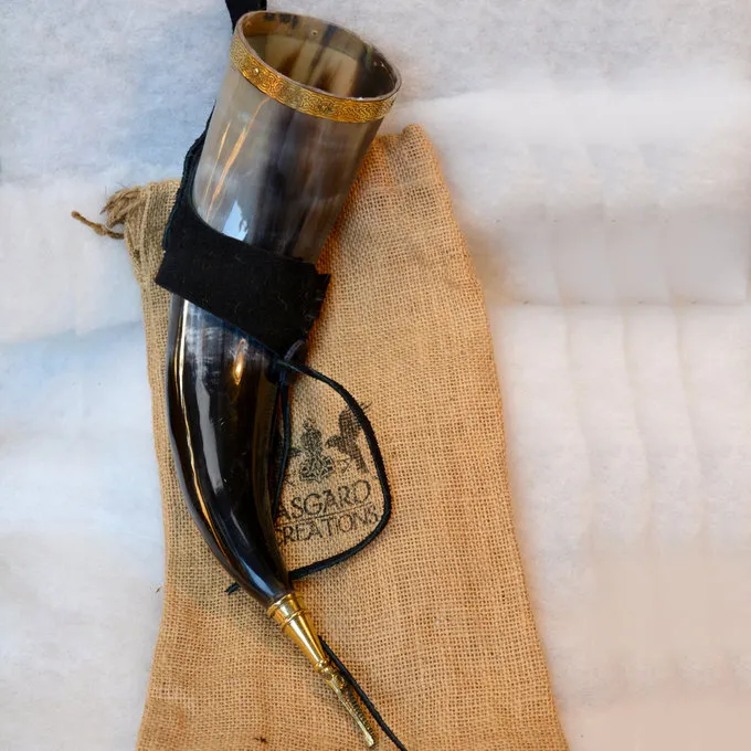 Windlass Steelcrafts Drinking Horn Odin With Leather Holder - Image 2