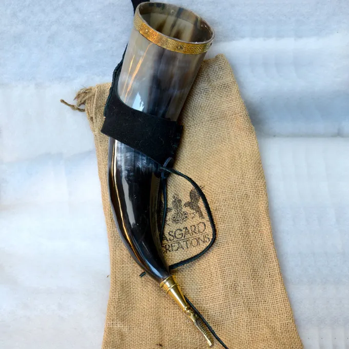 Windlass Steelcrafts Drinking Horn Odin With Leather Holder - Image 3