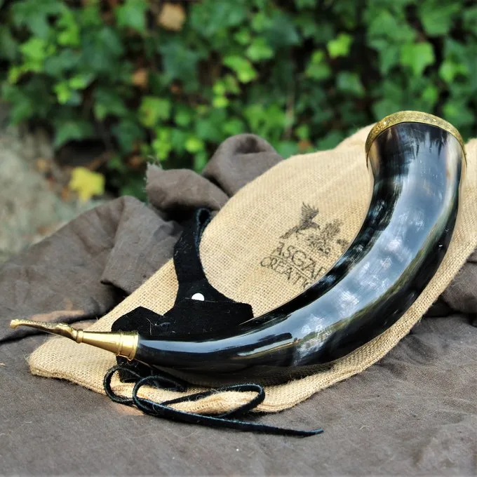 Windlass Steelcrafts Drinking Horn Odin With Leather Holder