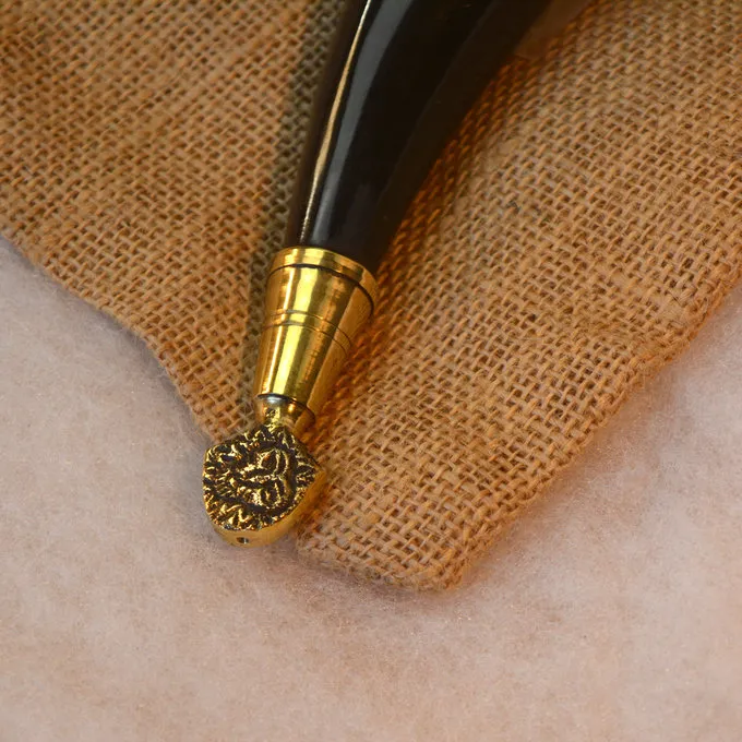 Windlass Steelcrafts Drinking Horn Rollo With Leather Holder - Image 3