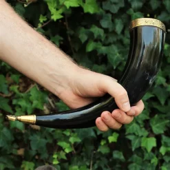 Windlass Steelcrafts Drinking Horn Rollo With Leather Holder