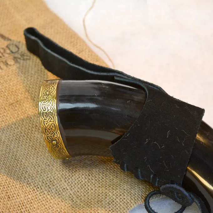 Windlass Steelcrafts Drinking Horn Rollo With Leather Holder - Image 6