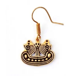 Earrings Bornholm Viking Ship, Bronze