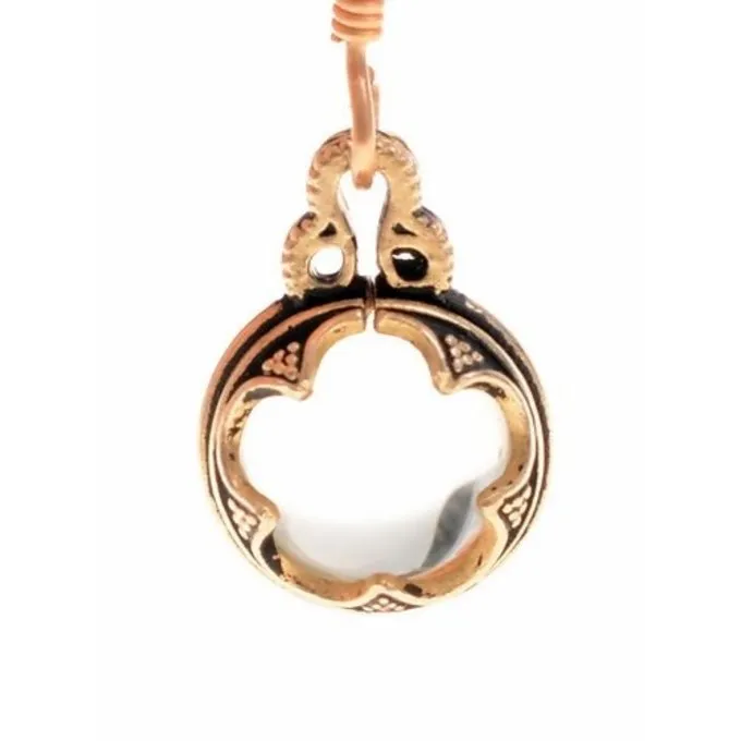 Earrings Gotland Mountain Crystal Bronze M - Image 3