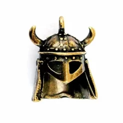 Jewel Horned Viking Helmet Brass