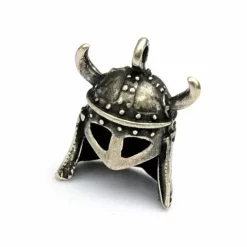 Jewel Horned Viking Helmet Silvered