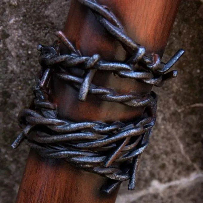 Epic Armoury LARP Baseball Bat Barbed Wire, 80 Cm, Wood - Image 3