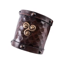 Deepeeka Leather Bracelet Celtic Triskelion