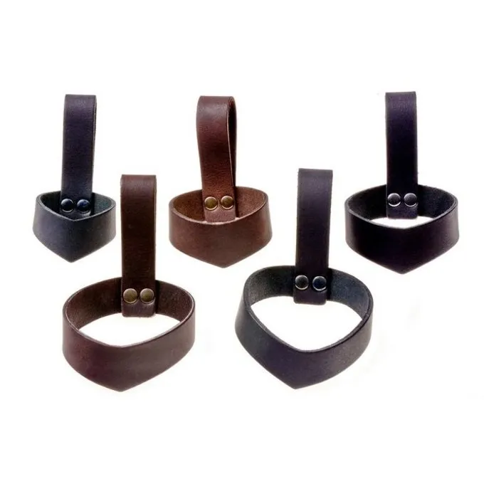 Leather Drinking Horn Holder 0,3 - 0,4 L, Black - Image 3