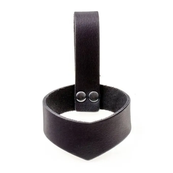 Leather Drinking Horn Holder 0,3 - 0,4 L, Black