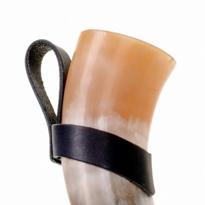 Leather Drinking Horn Holder 0,7 L And Larger, Black - Image 2