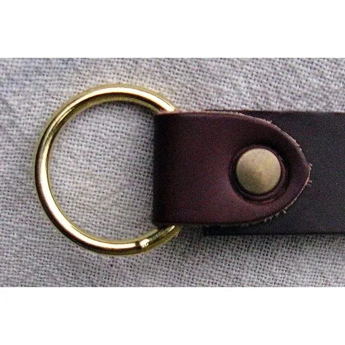Leather Ring Belt 4 Cm, Black - Image 3