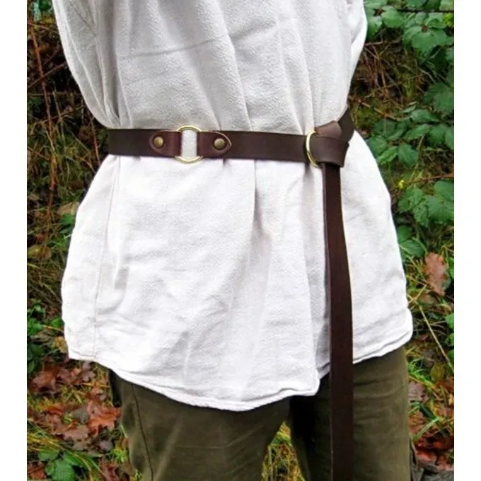 Leather Ring Belt, Brown - Image 3