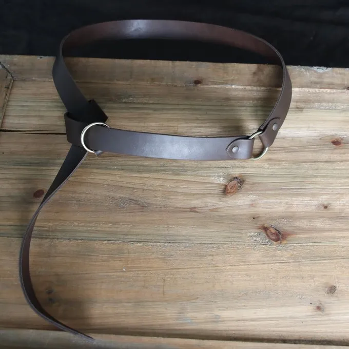 Leather Ring Belt, Brown - Image 4