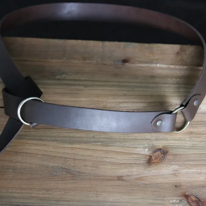 Leather Ring Belt, Brown - Image 5
