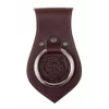 Leather Weapon Holder For Belt Viking Motif, Brown