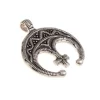 Lunula Amulet With Cross, Silvered