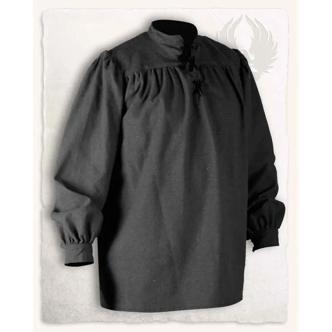 Mytholon Medieval Shirt Ansgar, Black - Image 2