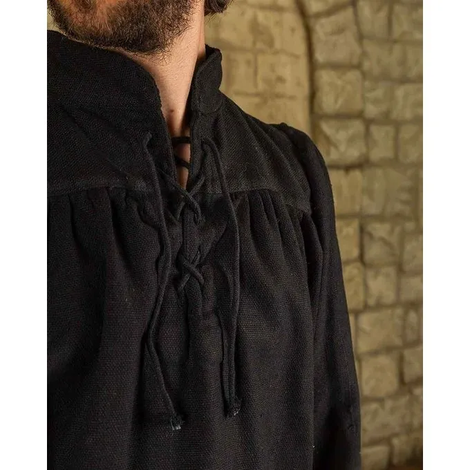 Mytholon Medieval Shirt Ansgar, Black - Image 4