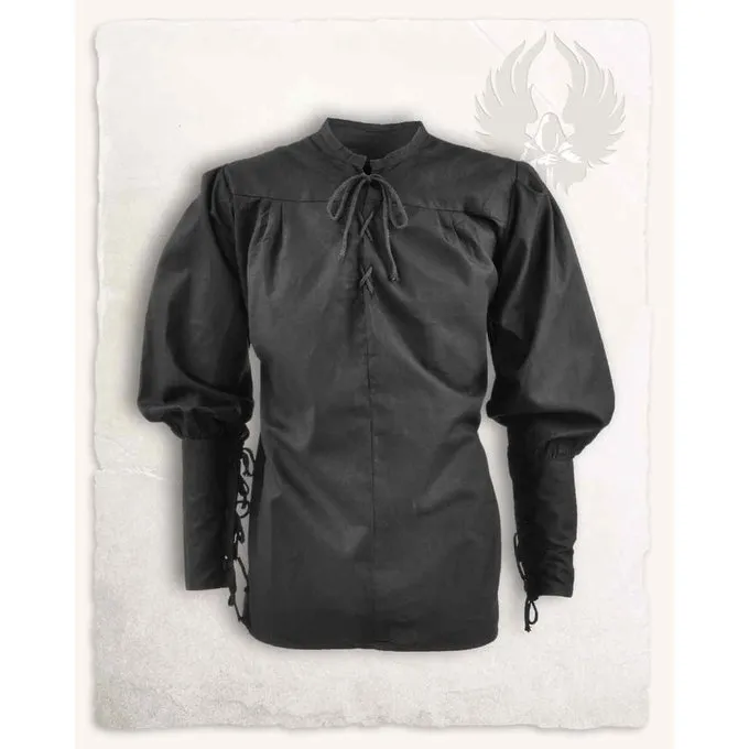 Mytholon Medieval Shirt Simon, Black - Image 2