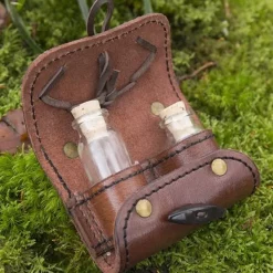 Epic Armoury Potion Holder With Two Bottles, Brown
