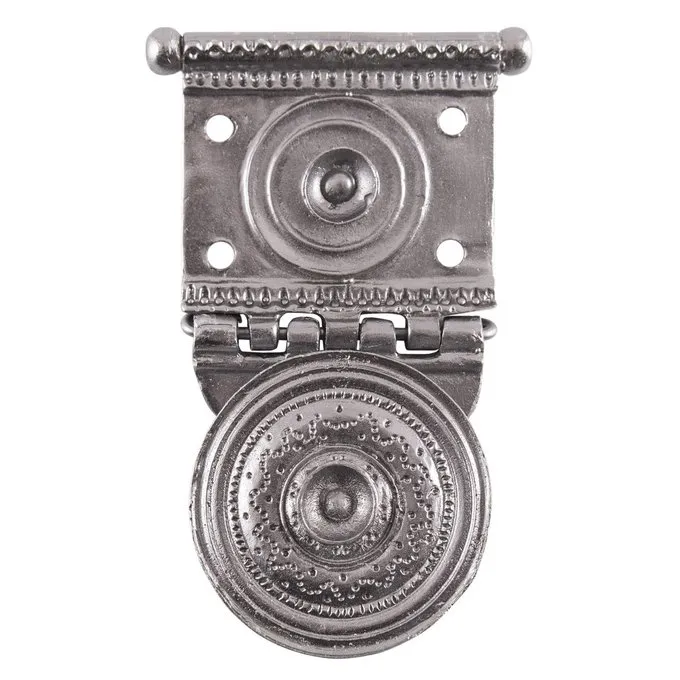 Deepeeka Roman Belt Fitting Tekija For Pugio, Tinned Brass, Pair