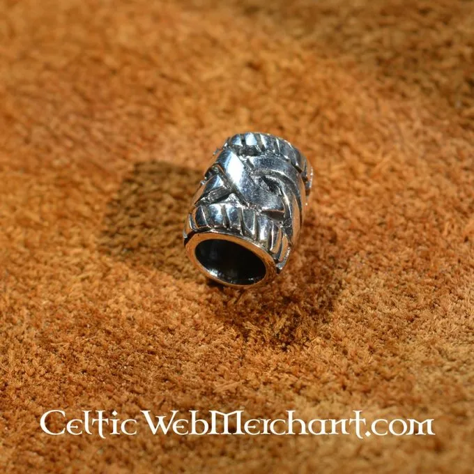 Silver Beard Bead With Celtic Knot