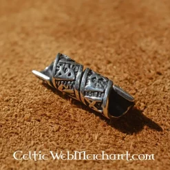 Silver Beard Bead With Runic Inscriptions