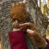 Epic Armoury Suede Leather Fingerless Gloves, Brown