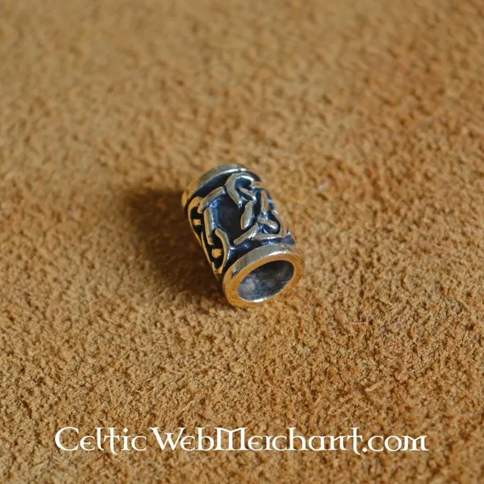 Traditional Celtic Beard Bead Bronze