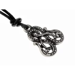Viking Amulet Midgard Snake, Silvered