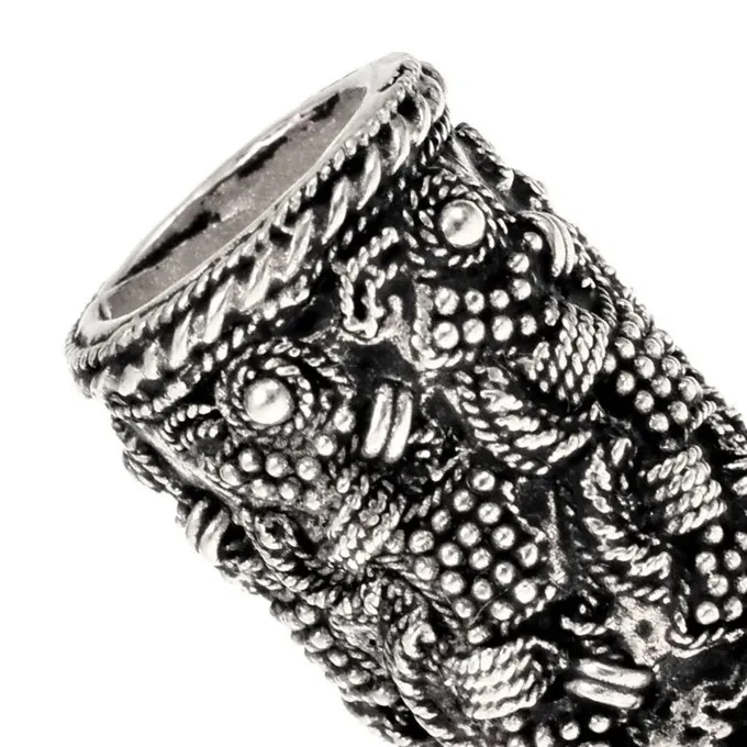 Viking Beard Bead Rygge, Silvered Bronze - Image 2