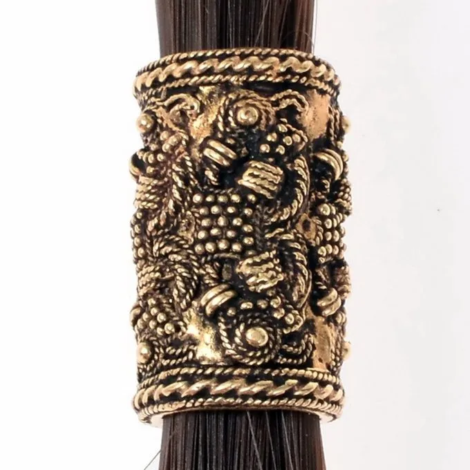 Viking Beard Bead Rygge, Silvered Bronze - Image 3