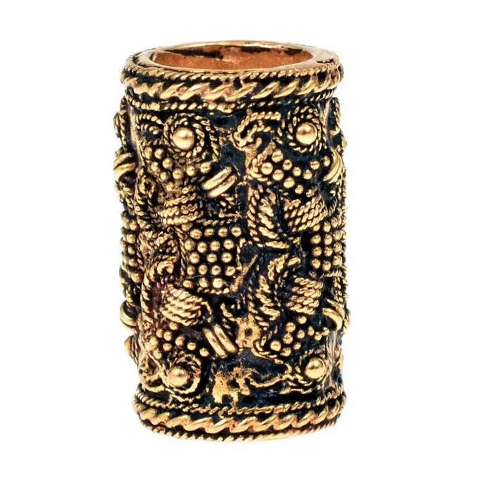 Viking Beard Bead Rygge, Silvered Bronze - Image 4