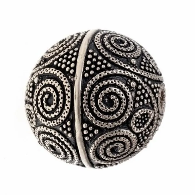 Viking Beard Bead Uppland, Silvered - Image 2