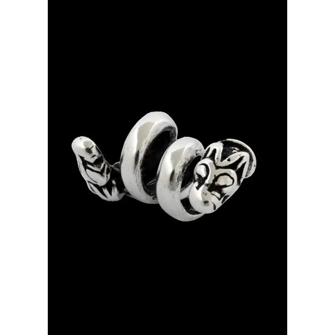 Viking Beard Bead With Wolf Silver