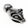 Viking Chain End Weasel Head, Silvered, Price Per Piece