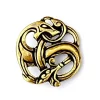 Viking Dragon Amulet Brass