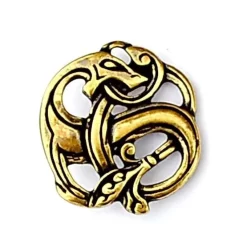 Viking Dragon Amulet Brass