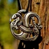 Viking Dragon Amulet Silvered