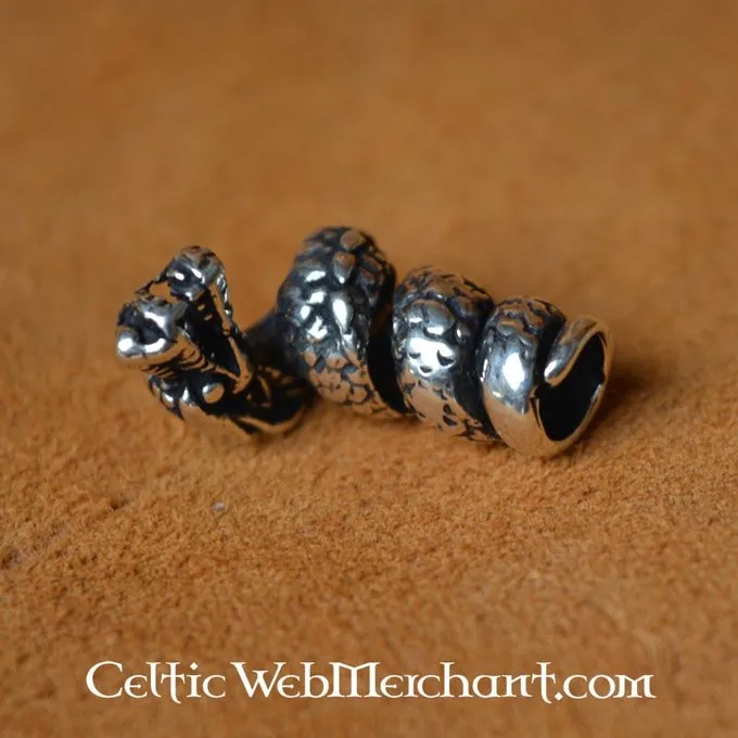 Viking Dragon Beard Bead Silver - Image 2